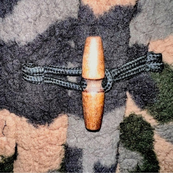 Sabrina Lauren size S green camo fuzzy fleece zip up  toggle hooded Teddy Jacket - Picture 9 of 15